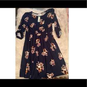 Floral blue dress